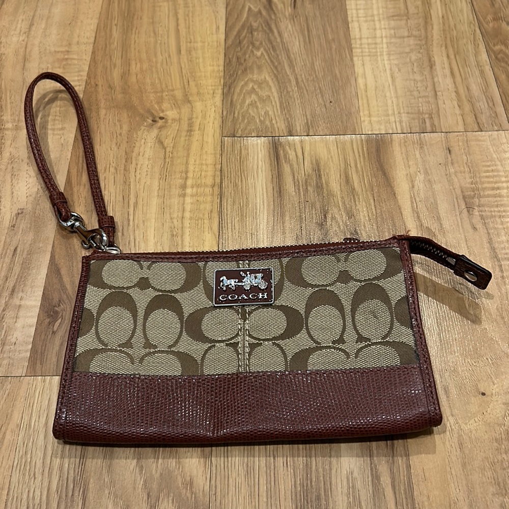 Brown Coach Wristlet